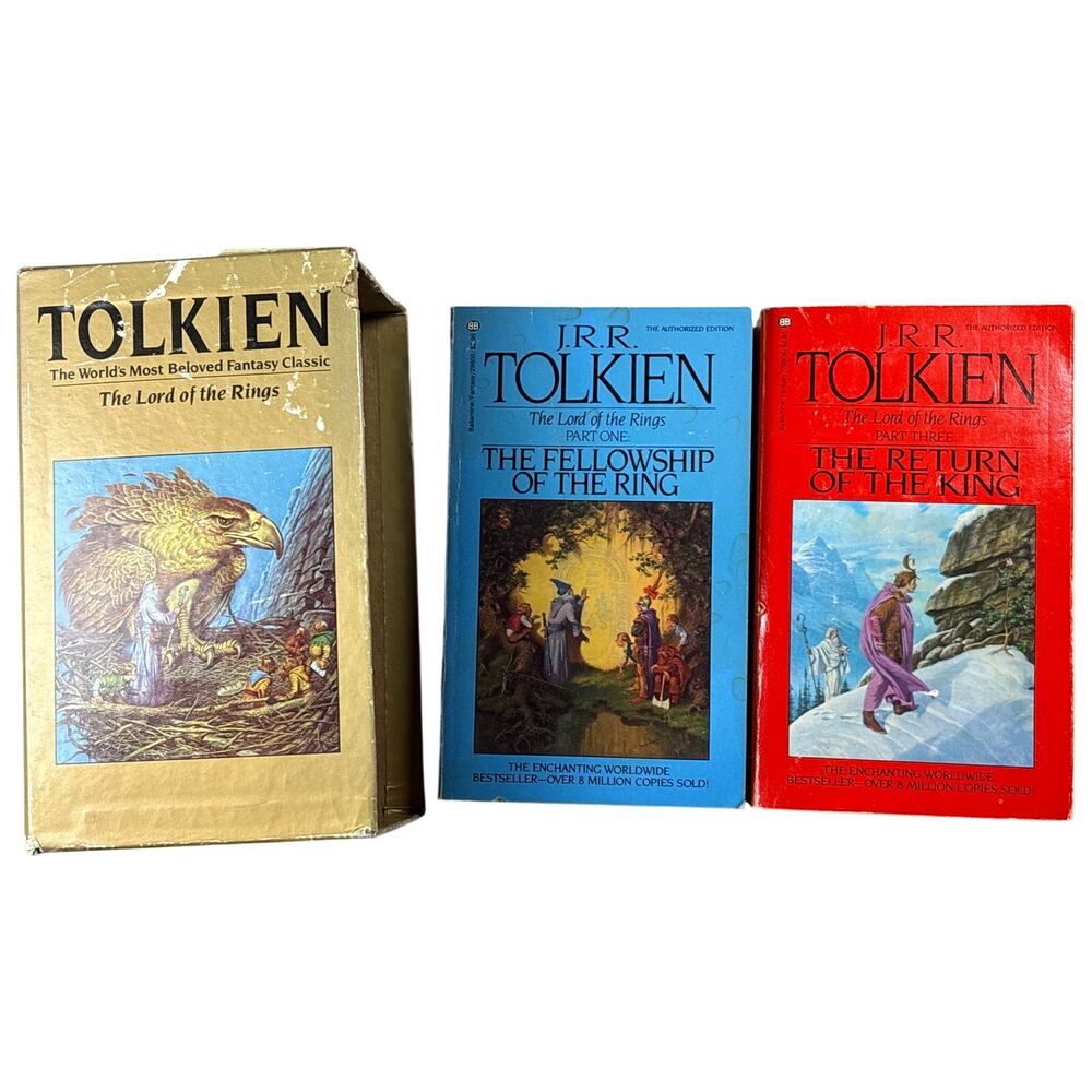 Lord Of The Rings Boxed Book Set Mixed Lot  2 Ballantine 1984 J.R.R. Tolkien